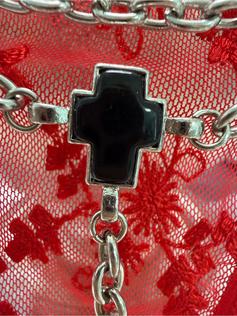 Black Cross chain G string